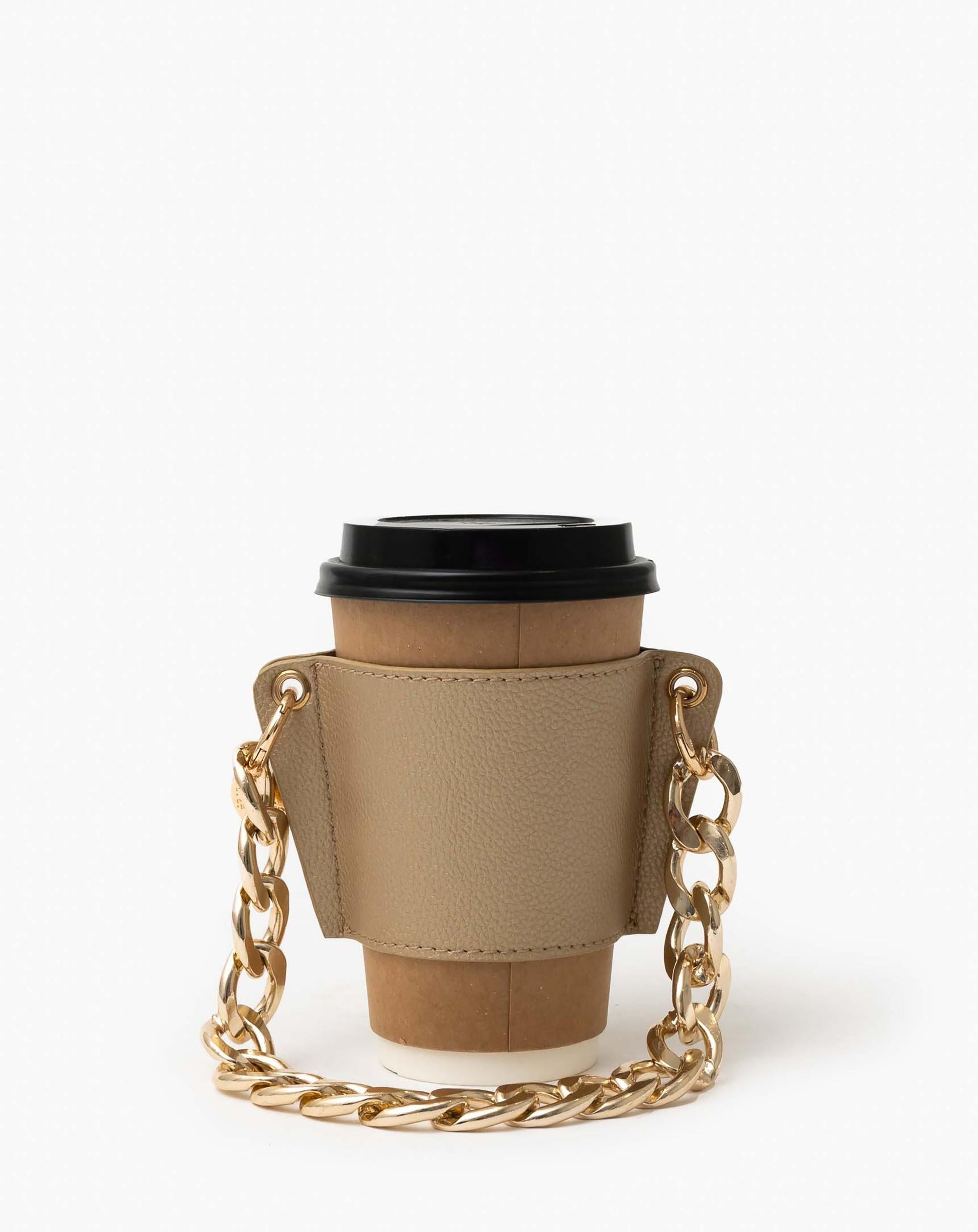 Ladies Chain Coffee Carrier - Gold - Novelty