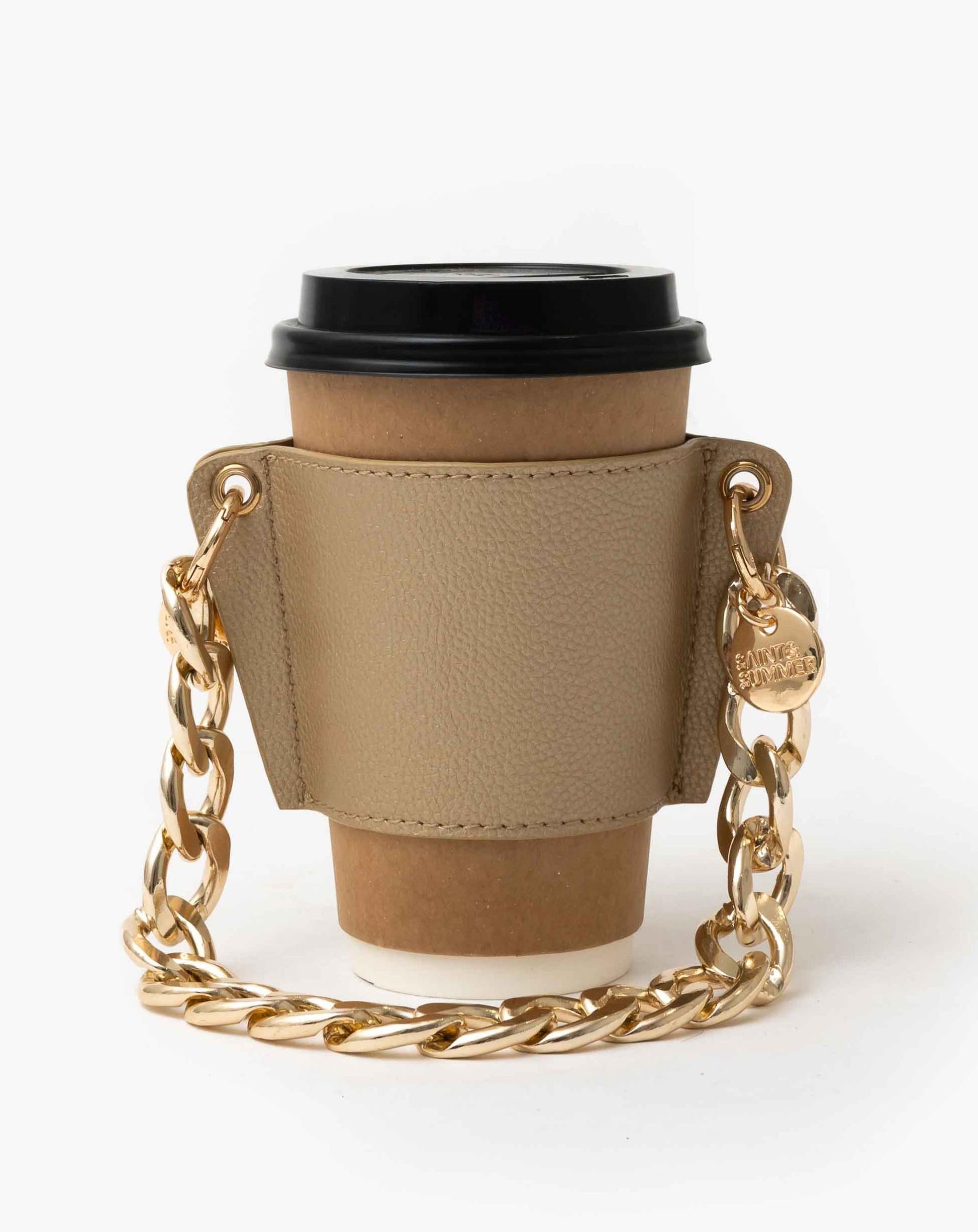 Ladies Chain Coffee Carrier - Gold - Novelty