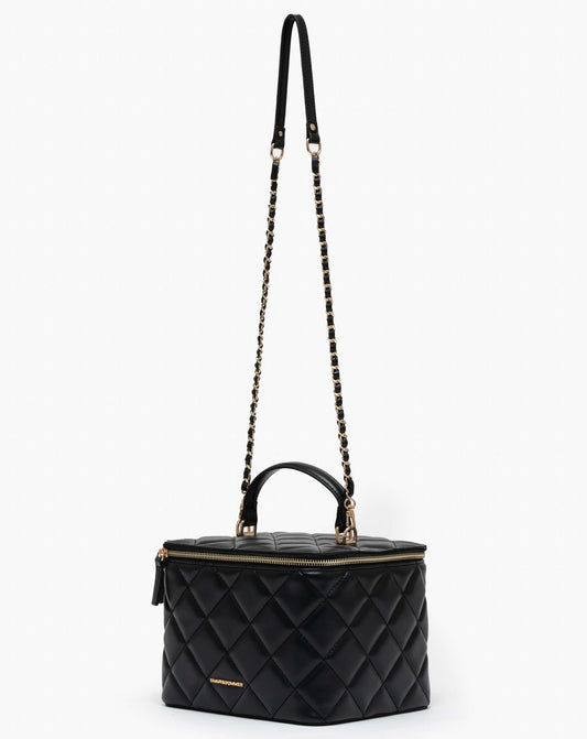 Ladies Quilted Lunch Cooler Bag - Black / One Size - Bags