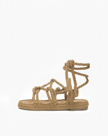 Ladies Ventura Rope Lace Up Sandal