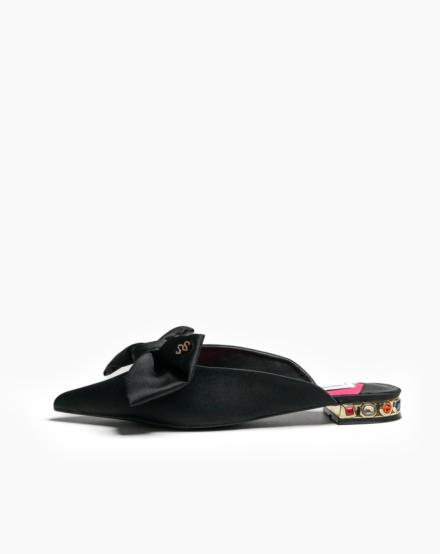 Ladies Kori Bow Mule With Embellished Heels