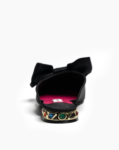 Ladies Kori Bow Mule With Embellished Heels