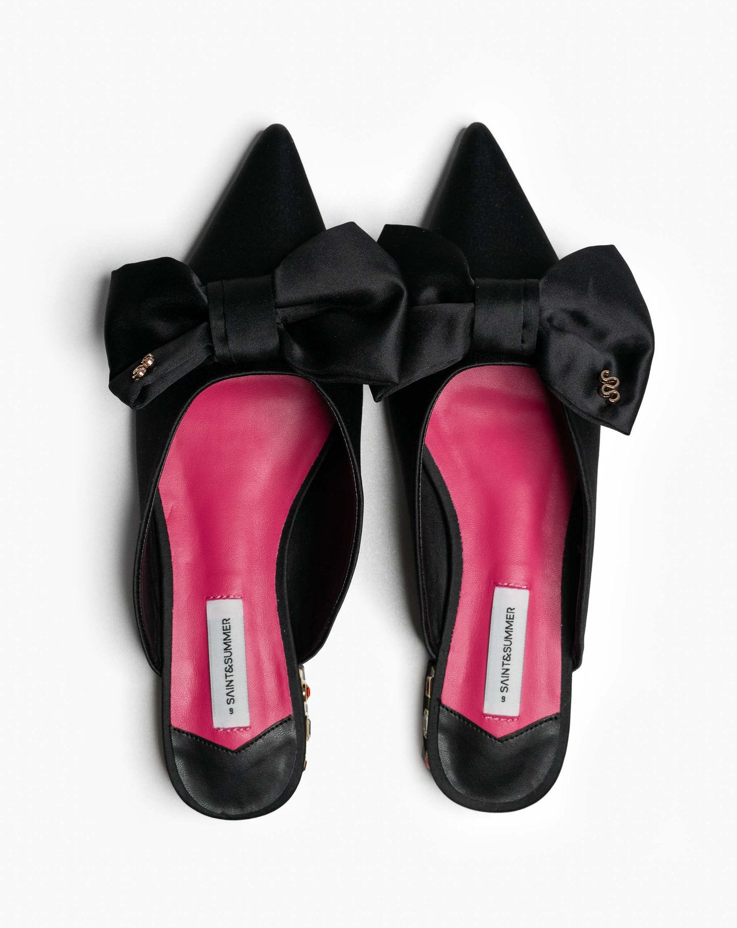 Ladies Kori Bow Mule With Embellished Heels