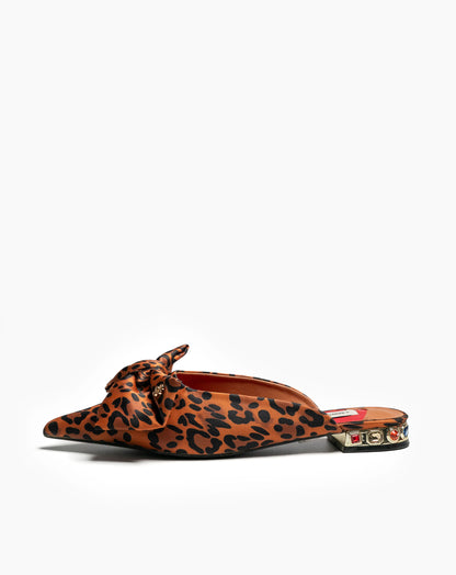 Ladies Kori Bow Mule With Embellished Heels