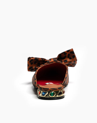 Ladies Kori Bow Mule With Embellished Heels