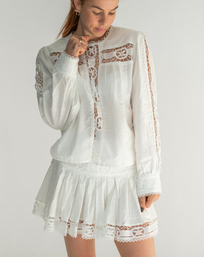 Ladies Serena White Skirt