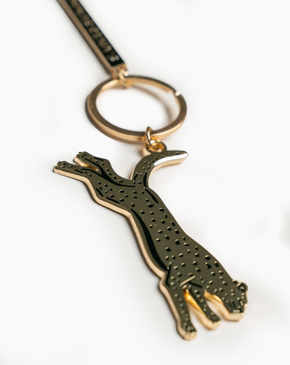 Leopard Keyring - Gold - Keyring