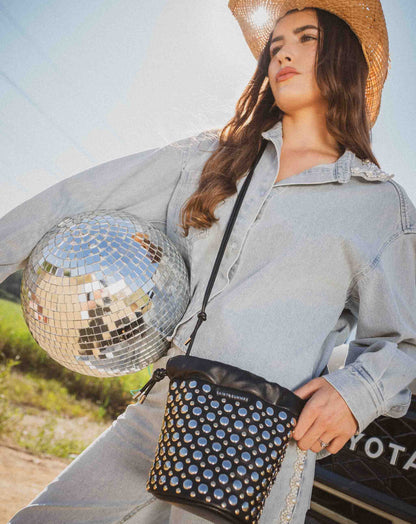 Ladies Aneira Studded Bucket Bag