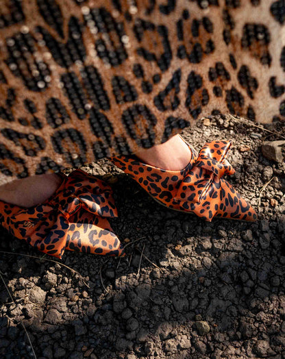 Ladies Kori Bow Mule With Embellished Heels
