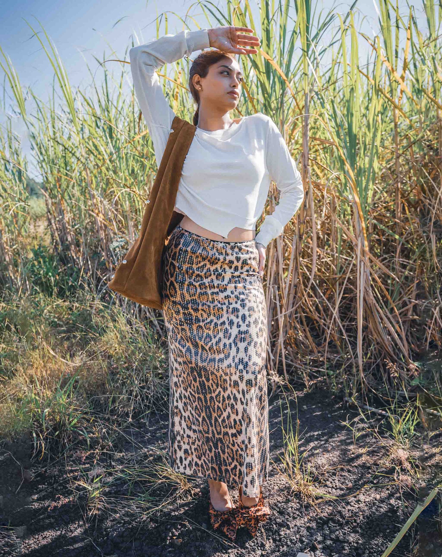 Ladies Wild Spark Leopard Skirt