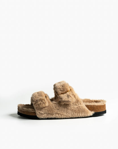 Ladies Aurora Furry Sandal