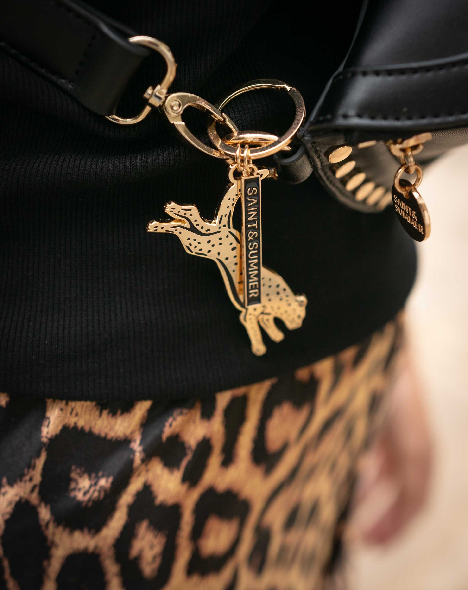 Leopard Keyring - Gold - Keyring