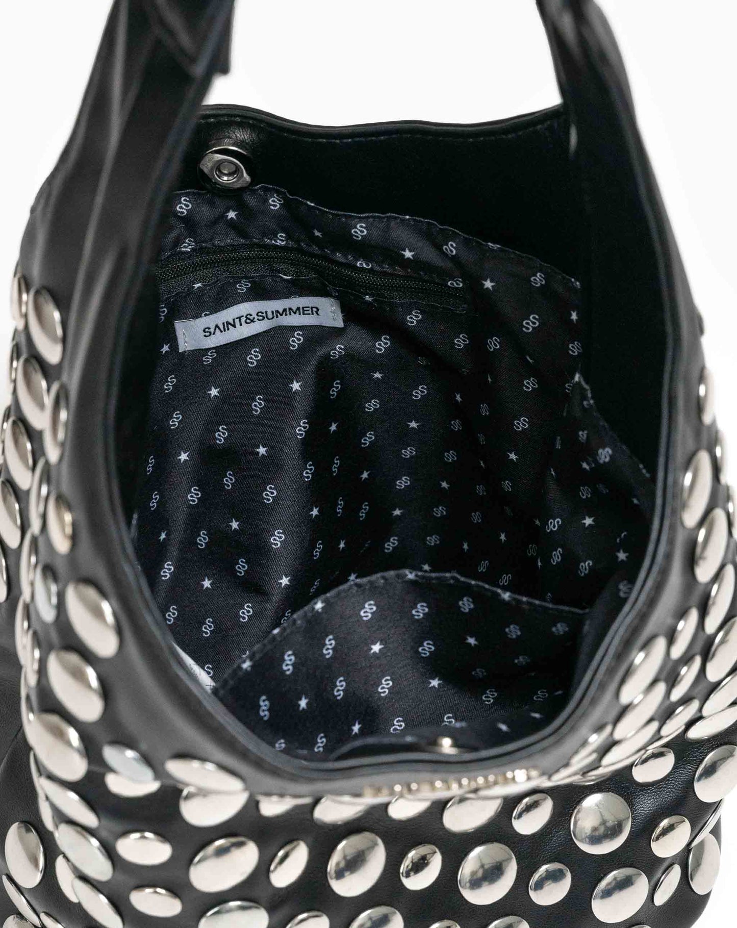 Ladies Deonna Studded Slouch Bag