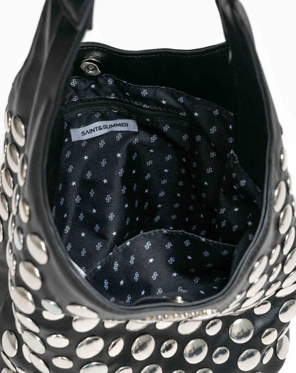 Ladies Deonna Studded Slouch Bag