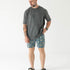 Mens Small Logo Pigment Tee: Charcoal
