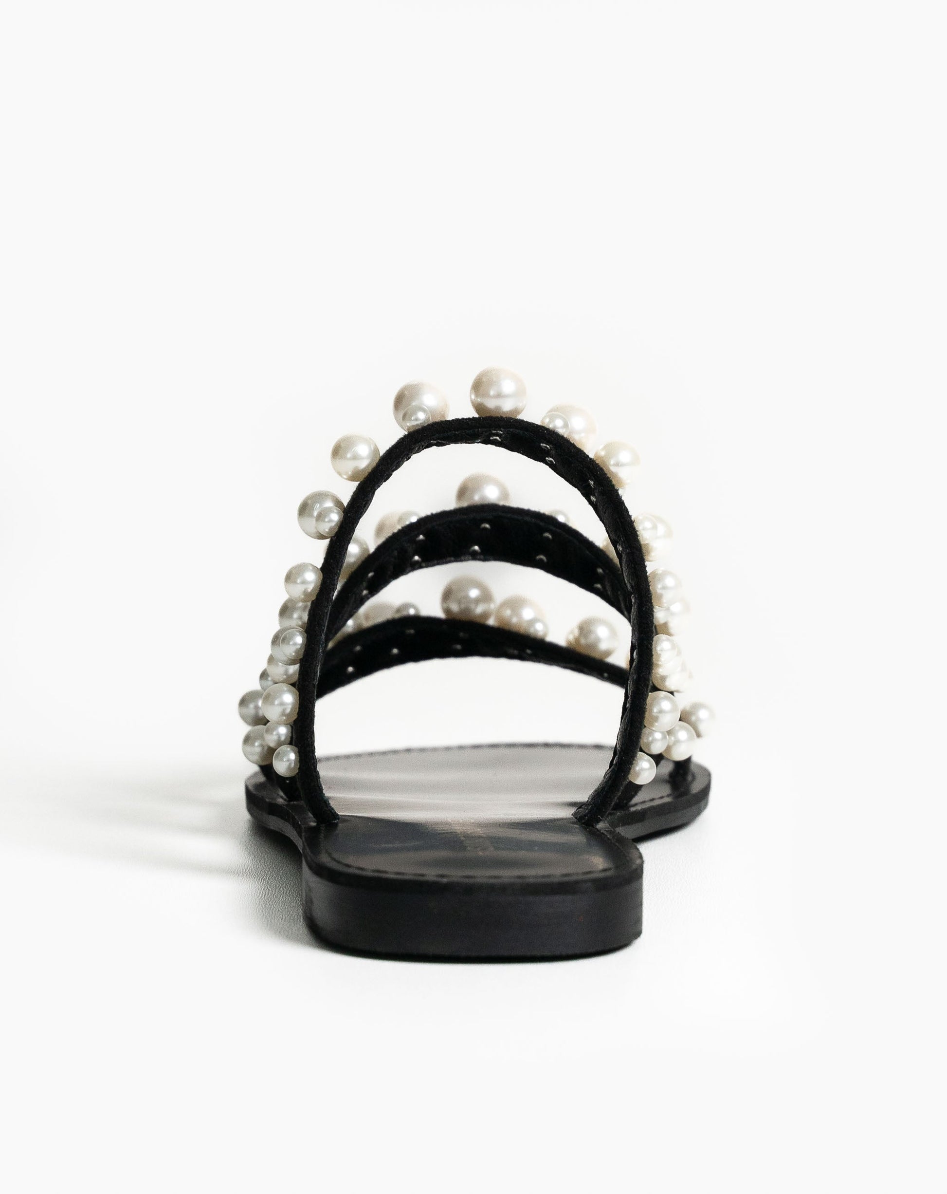 Inez Pearl Strap Sandals - Flats