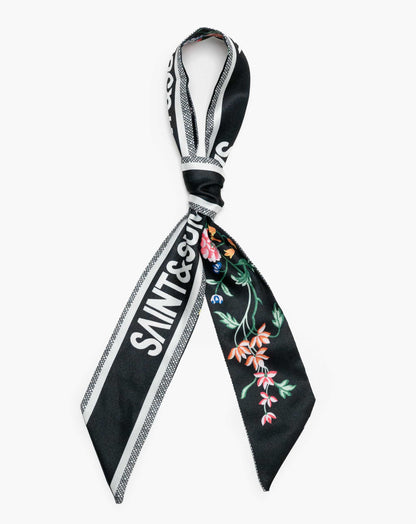 Fioranza Twill Floral Scarf with S&S logo