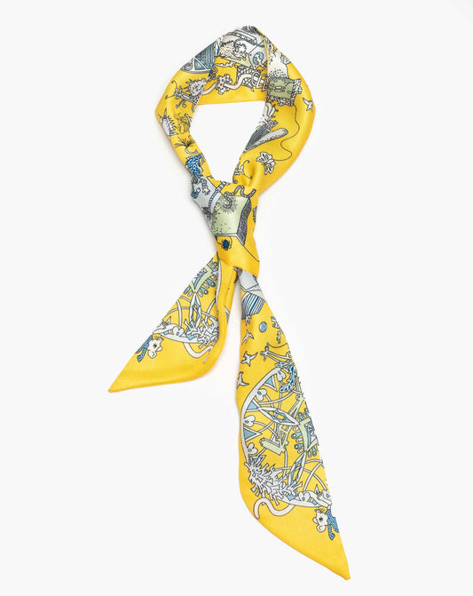 Risata Twill Scarf with Characters