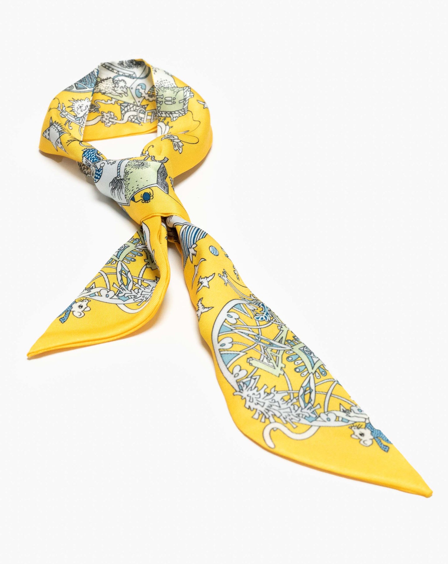 Risata Twill Scarf with Characters