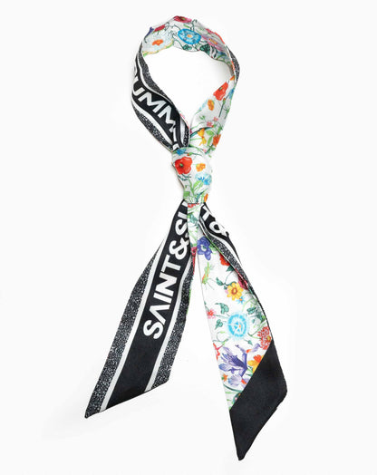 Primavera Twill Floral Scarf with S&S Logo