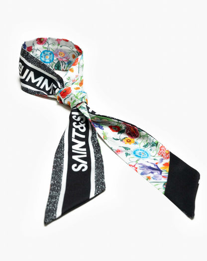 Primavera Twill Floral Scarf with S&S Logo