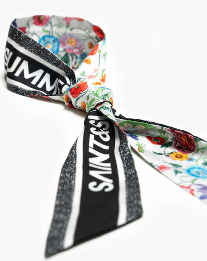 Primavera Twill Floral Scarf with S&S Logo