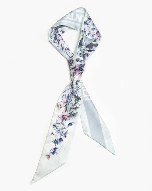 Rosabella Twill Ombre Floral Scarf with S&S Logo