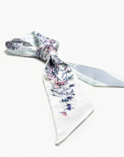 Rosabella Twill Ombre Floral Scarf with S&S Logo