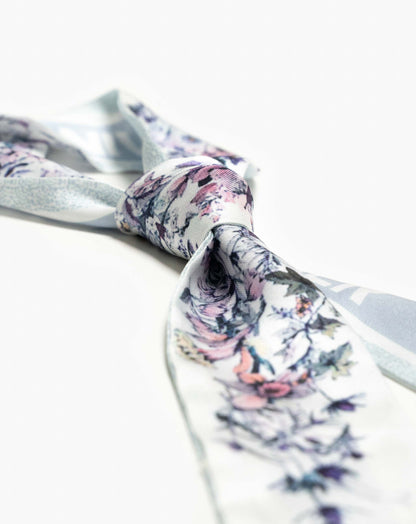 Rosabella Twill Ombre Floral Scarf with S&S Logo