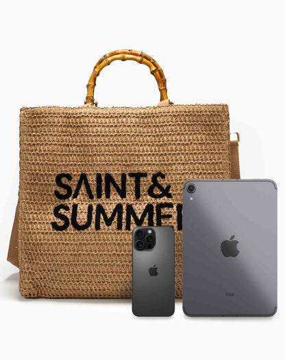 Ladies Tuli Raffia Basket Bag