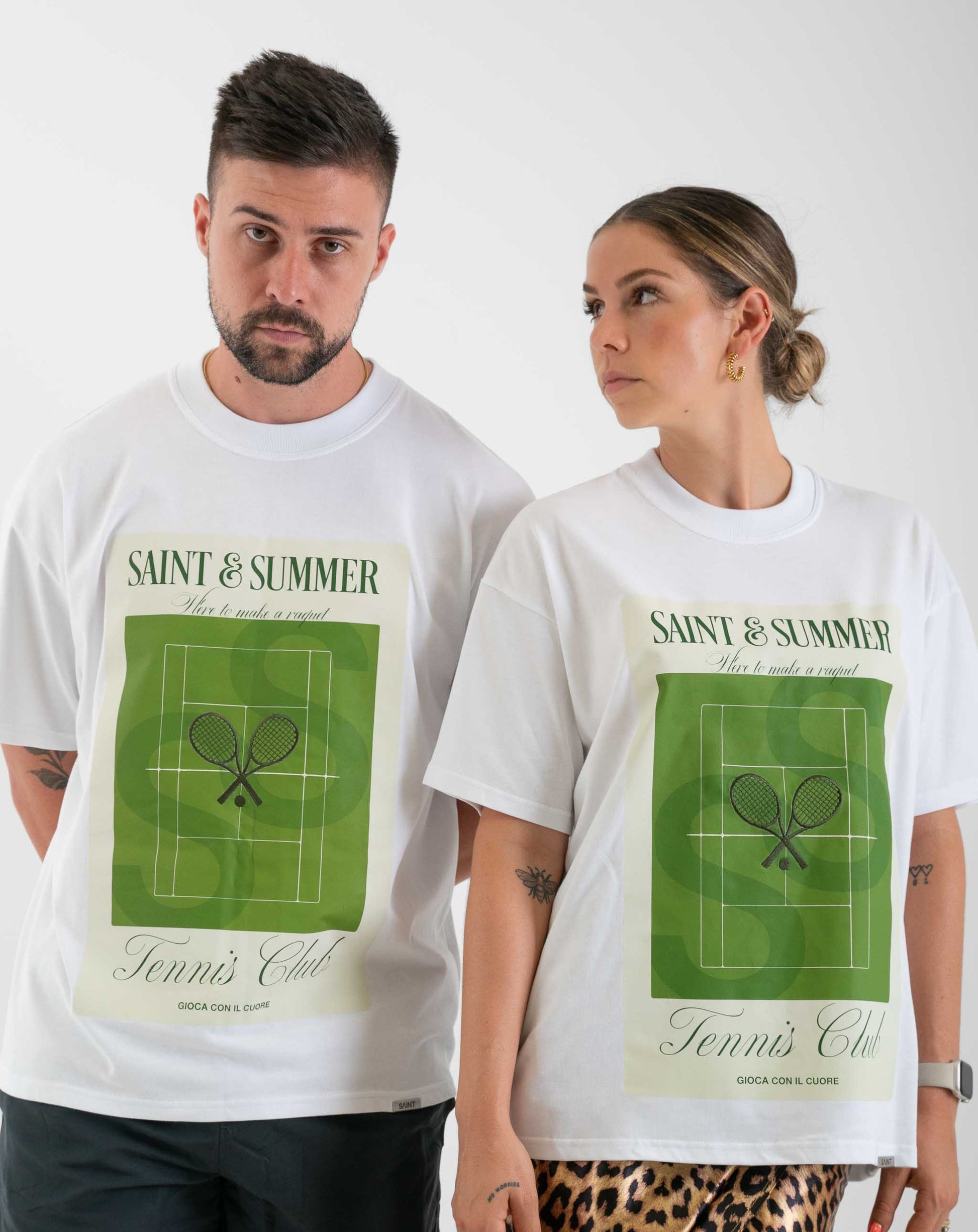 Unisex Tennis T-Shirt White - Knit Tops
