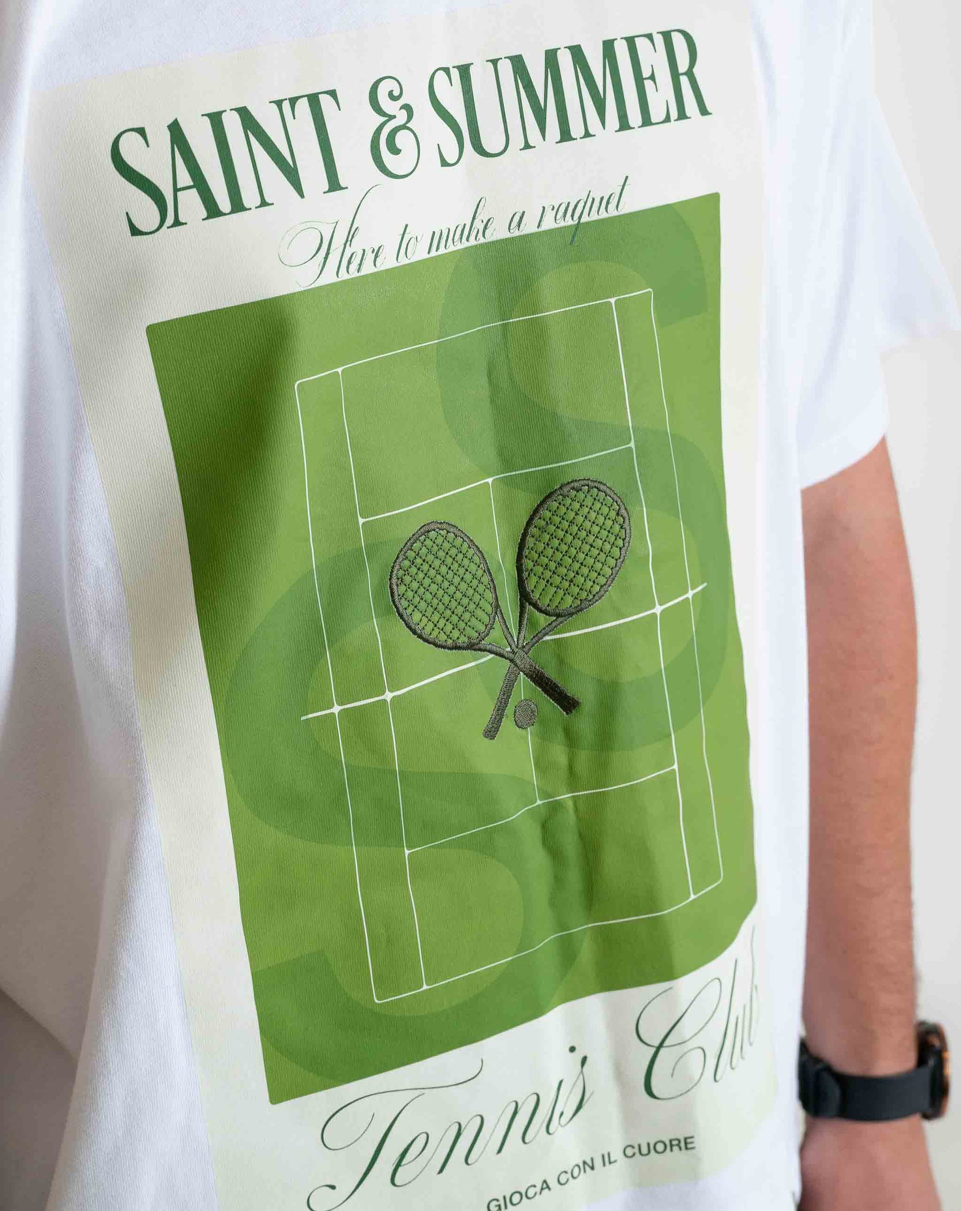 Unisex Tennis T-Shirt White - Knit Tops