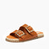 Ladies Jewelled Double Buckle Slide Sandal