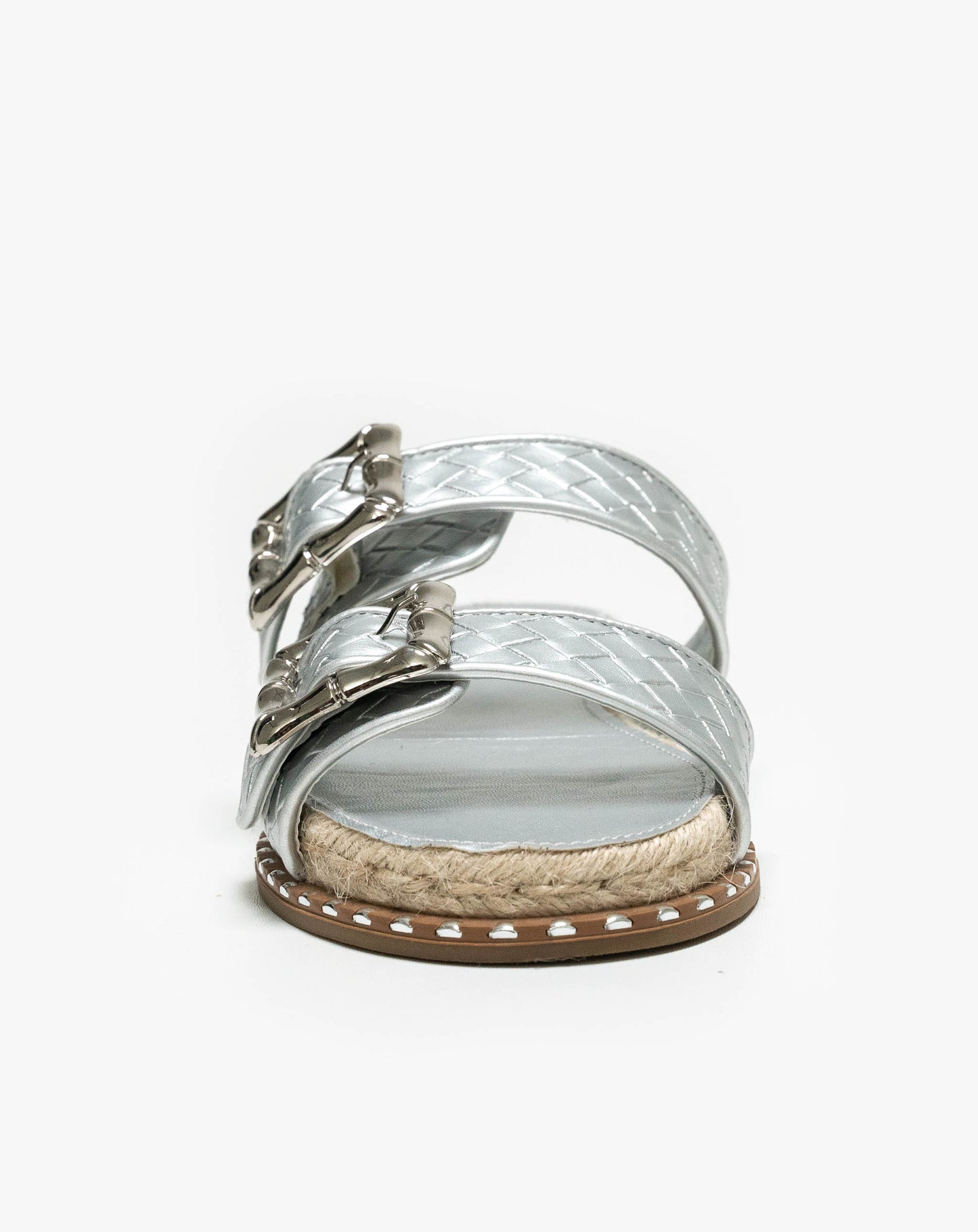 Ladies Clara Buckle Studded Slide Sandal