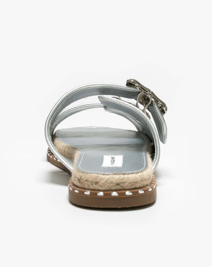 Ladies Clara Buckle Studded Slide Sandal