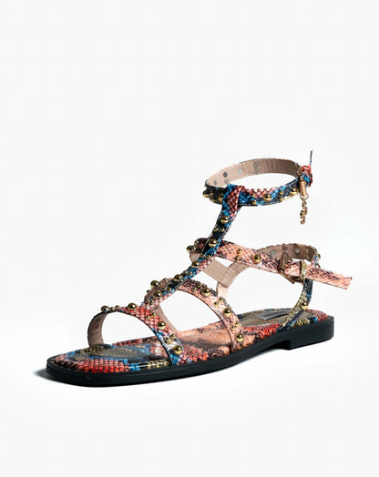 Alora Rainbow Gladiator - Flat Sandals