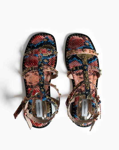 Alora Rainbow Gladiator - Flat Sandals