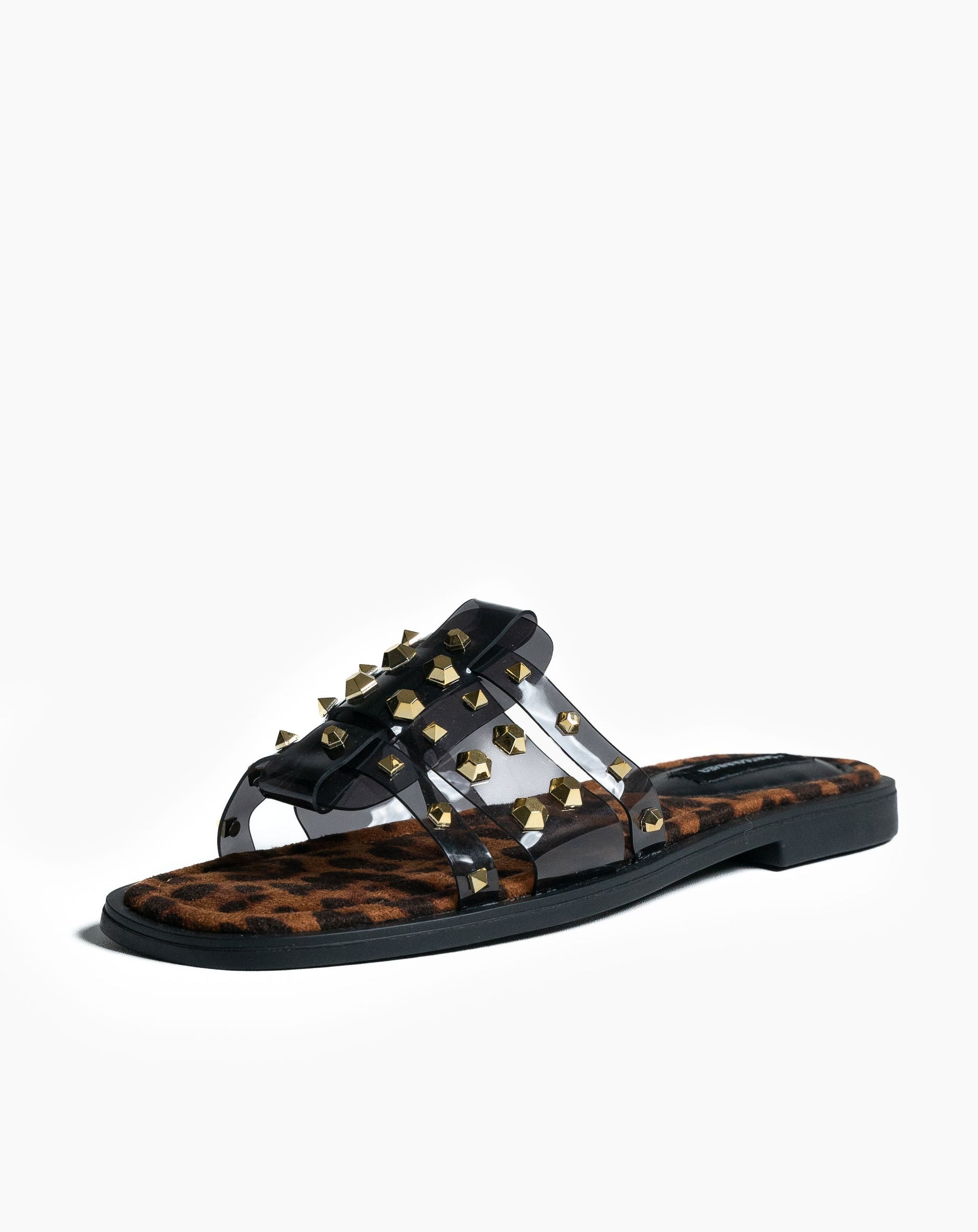 Imani Jelly Studded Slides - Flat Sandals