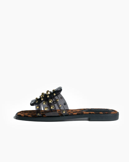 Imani Jelly Studded Slides - Flat Sandals