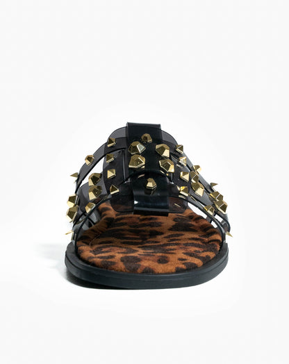 Imani Jelly Studded Slides - Flat Sandals