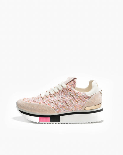 Ladies Asante Tweed Glitter Sneaker