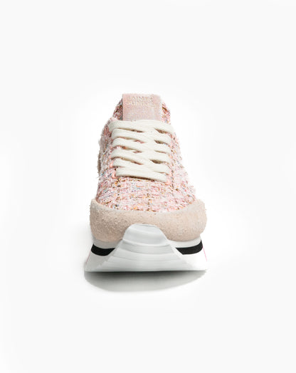 Ladies Asante Tweed Glitter Sneaker