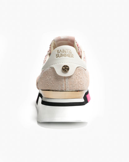 Ladies Asante Tweed Glitter Sneaker