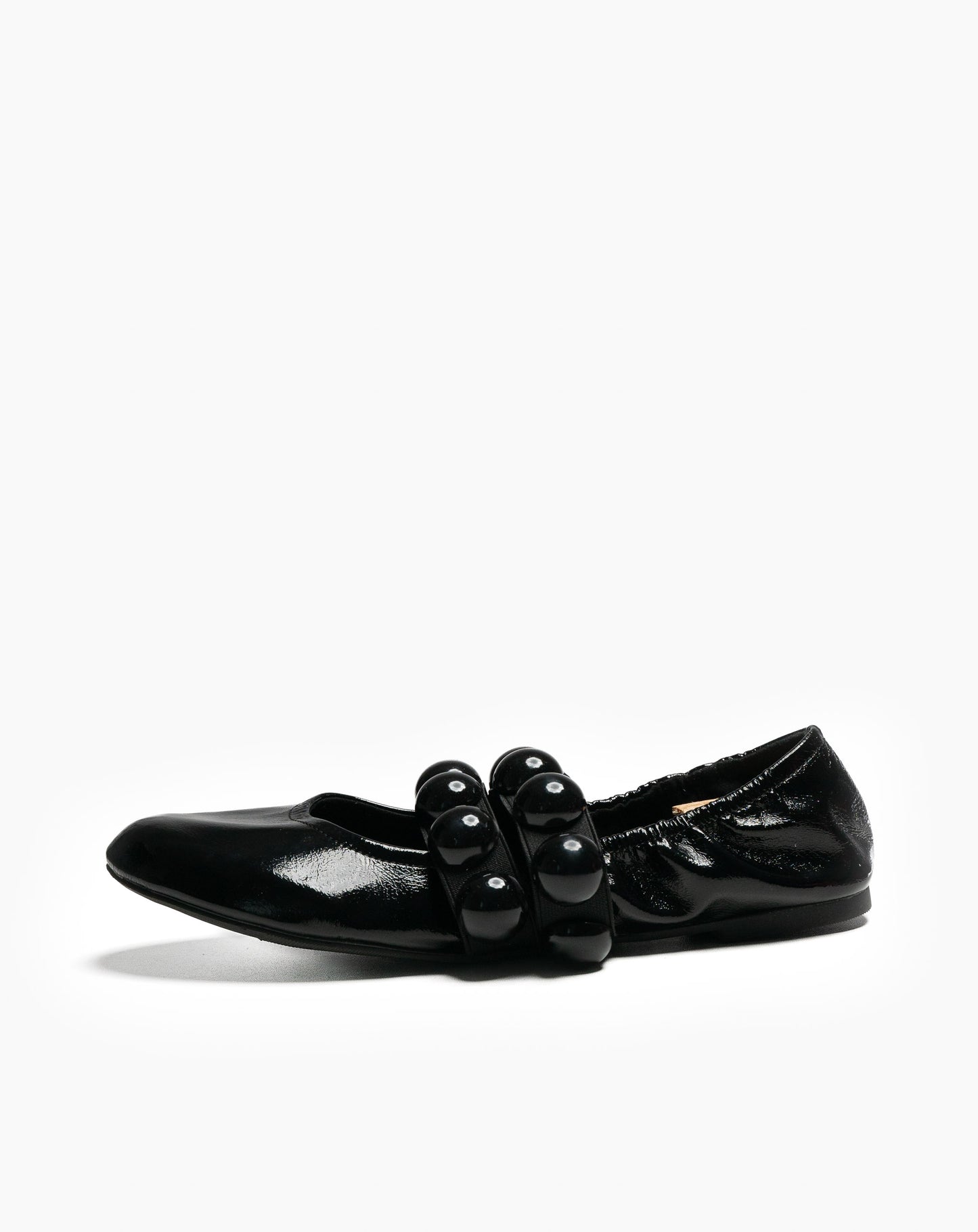 Ladies Sade Black Studded Pump Shoe