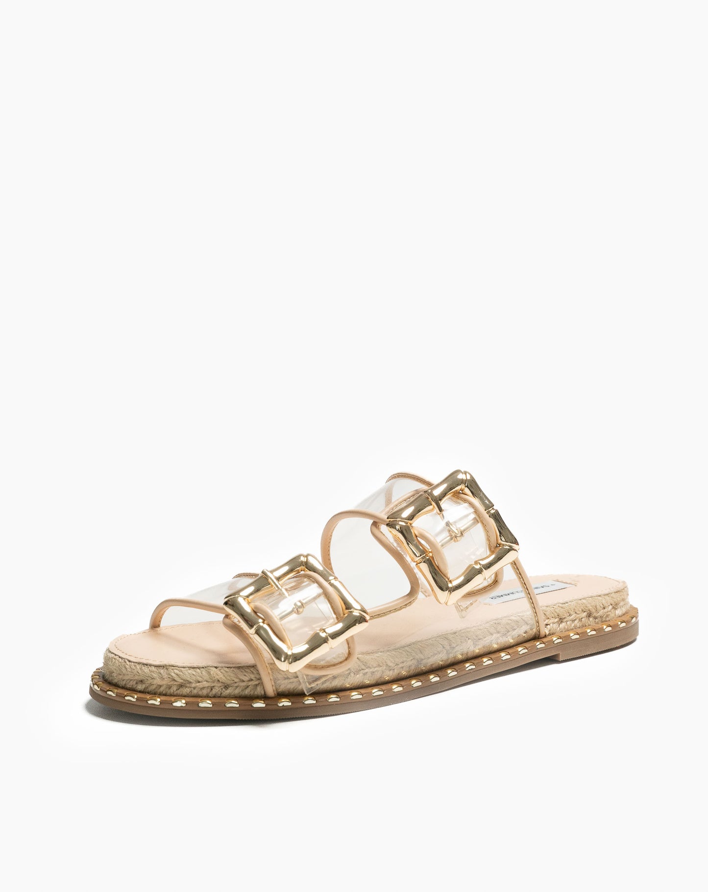 Ladies Transparent Studded Slide Sandal