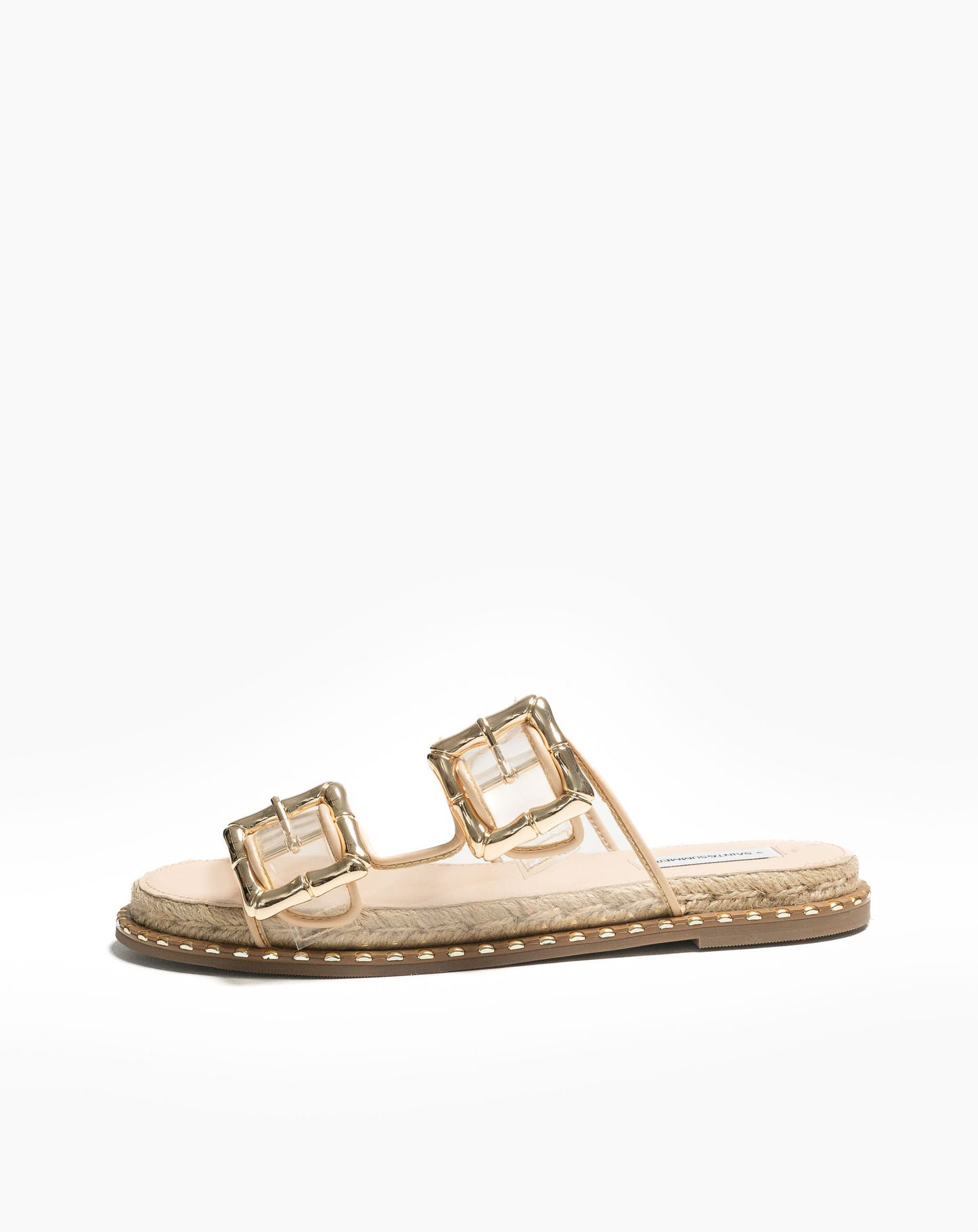 Ladies Transparent Studded Slide Sandal