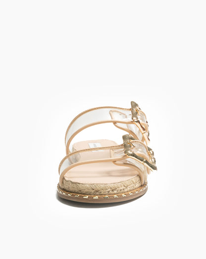 Ladies Transparent Studded Slide Sandal