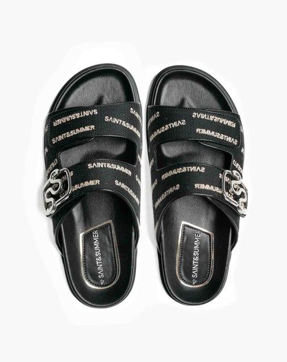 Ladies Leah Buckle Slide Sandal