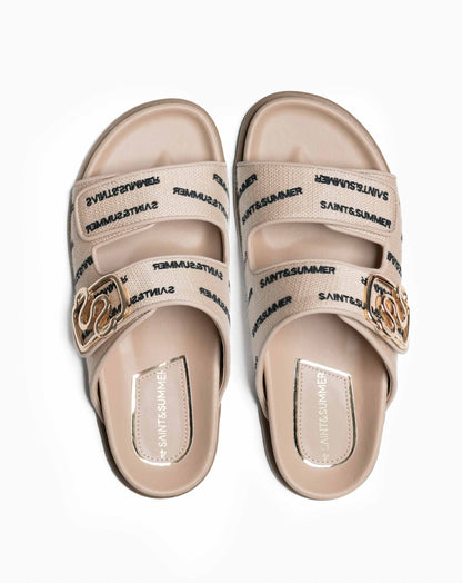 Ladies Leah Buckle Slide Sandal