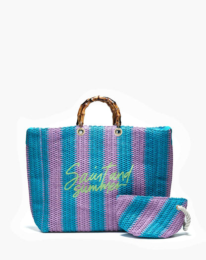 Ladies Jua 2 Tone Basket Bag